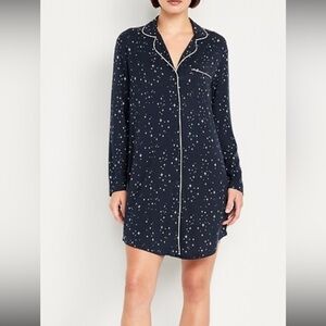 Women’s Old Navy Star Print Sleep Shirt Nightgown- extra small